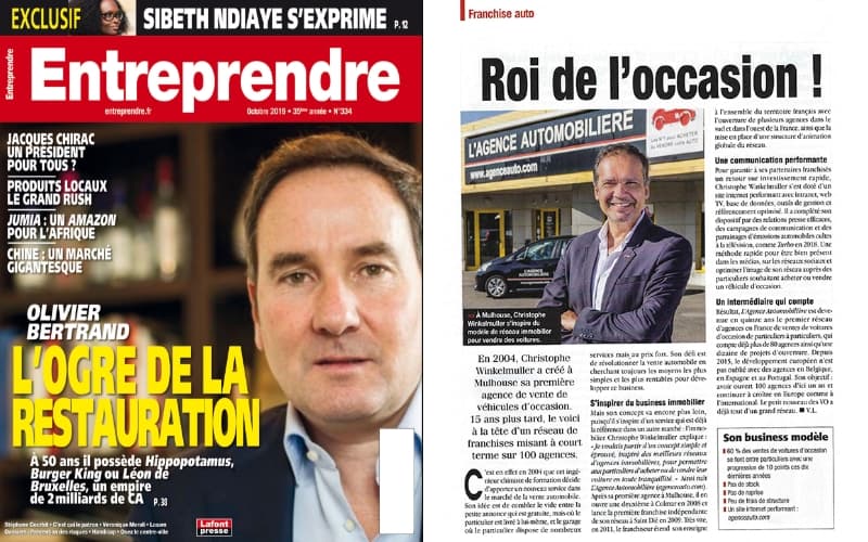 « Roi de l’occasion » pour le magazine Entreprendre !