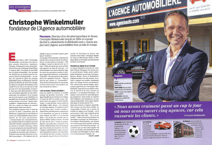 L’Agence Automobilière paraît dans l’Argus !