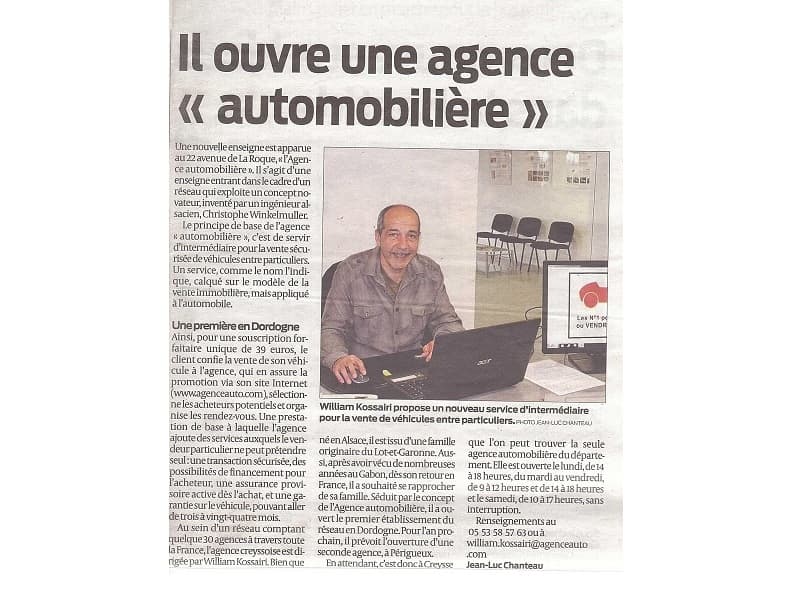 article dans le journal Sud Ouest