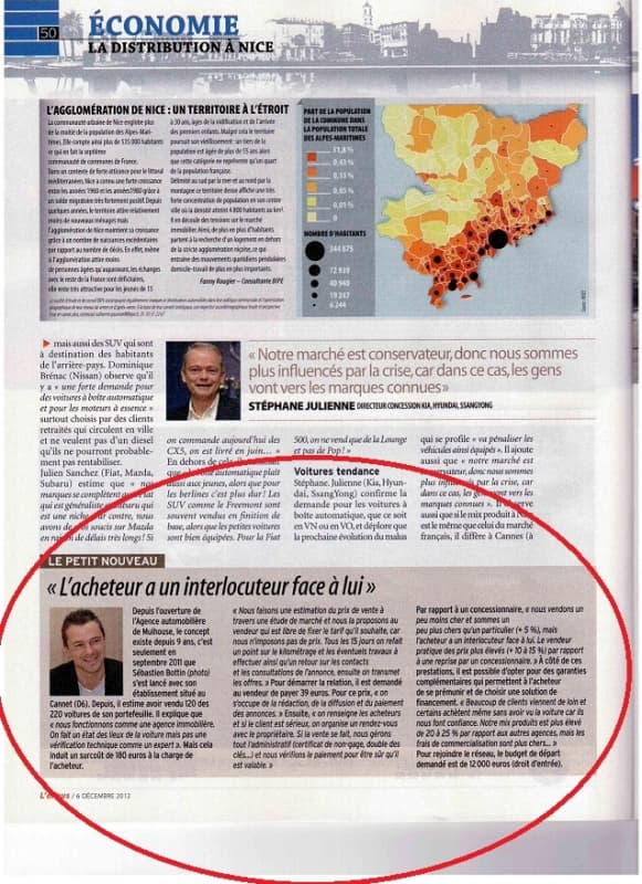 participation au dossier de la semaine de l'Argus