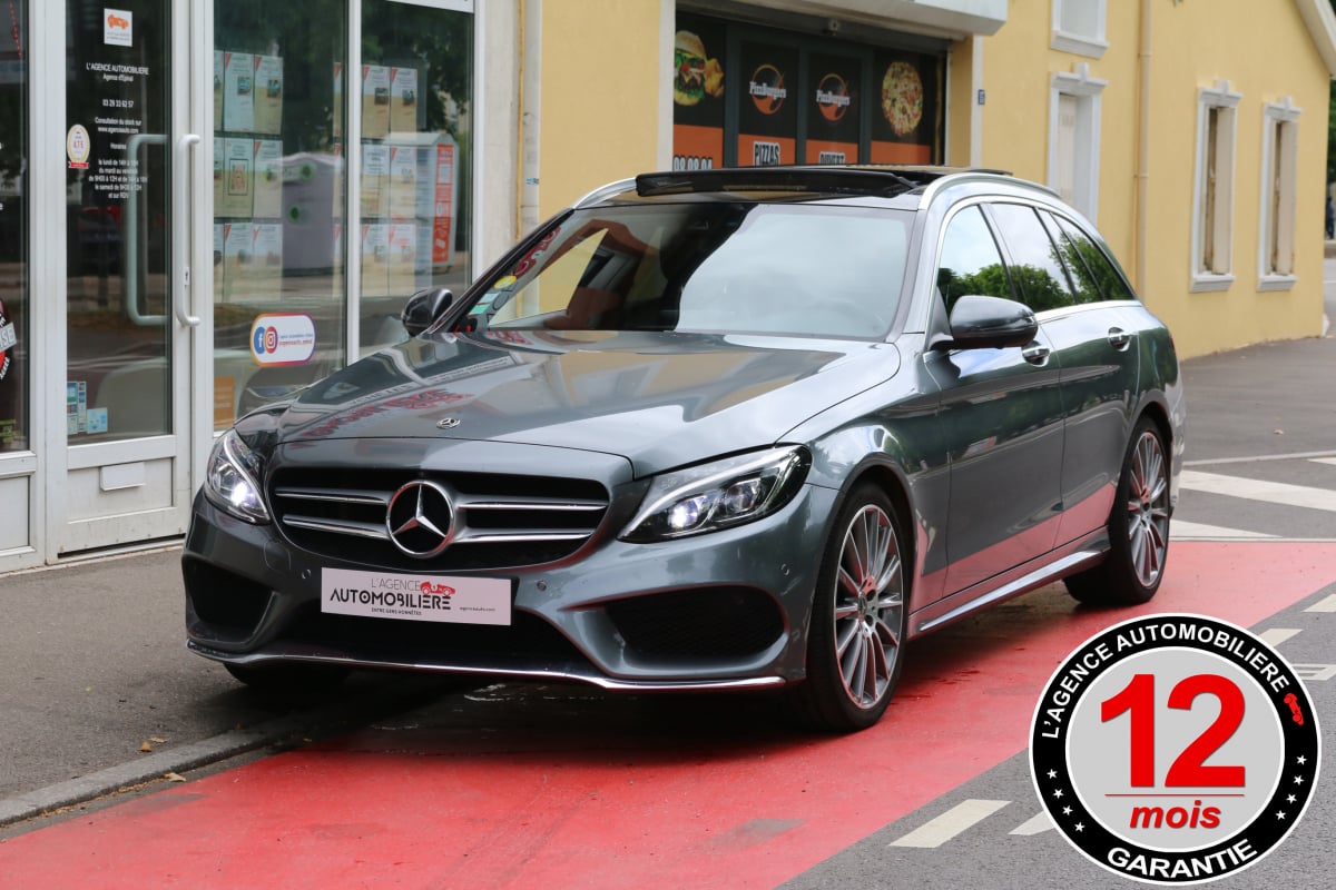 Mercedes-Benz Classe C Break Ph2 220d 170 Pack AMG 9G-TRONIC (Phares LED ILS, Toit Ouvrant, Keyless Go...) — 1