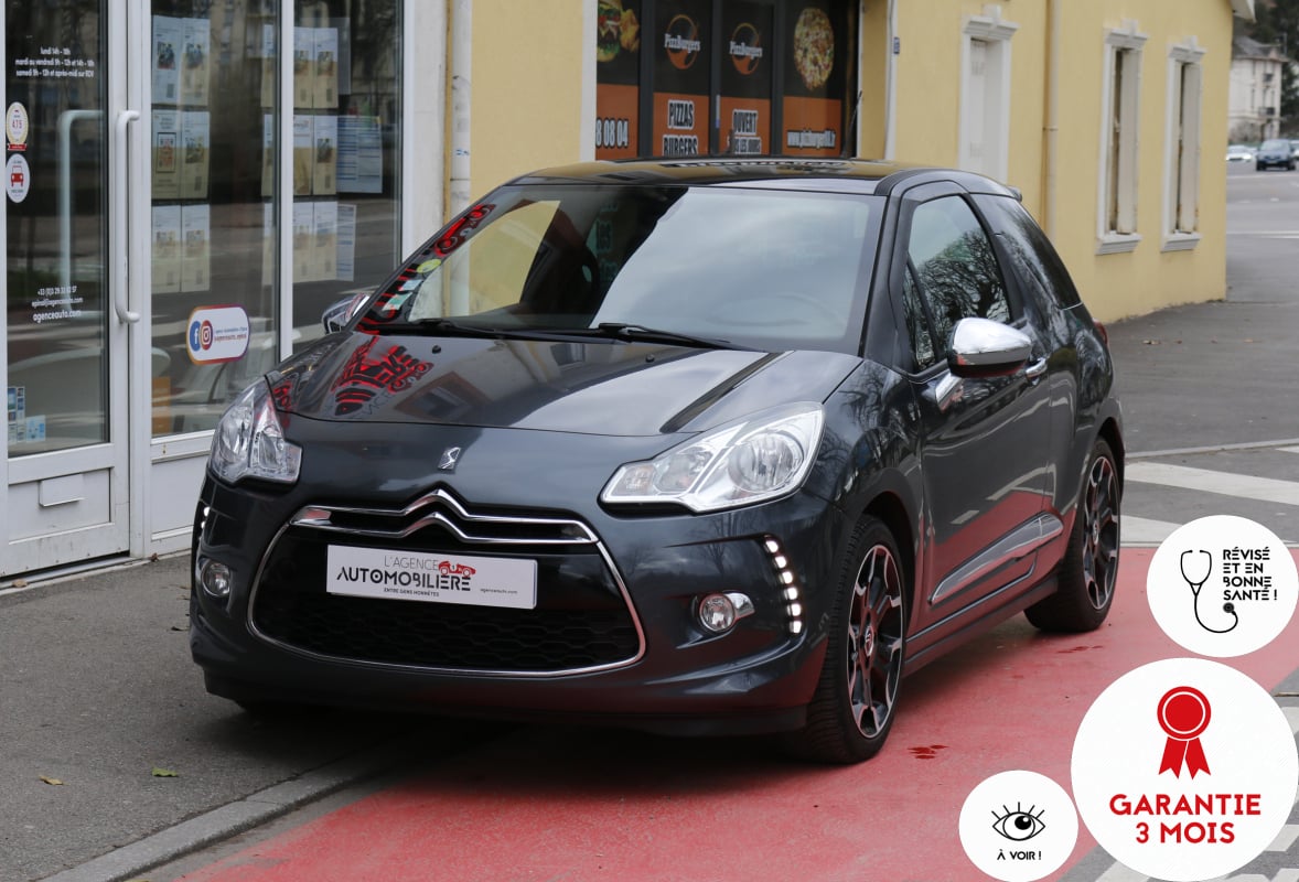 Citroen DS3 1.6 e-HDI 114 cv SPORT CHIC (Attelage amovible, GPS, Finition Carbon) — 1