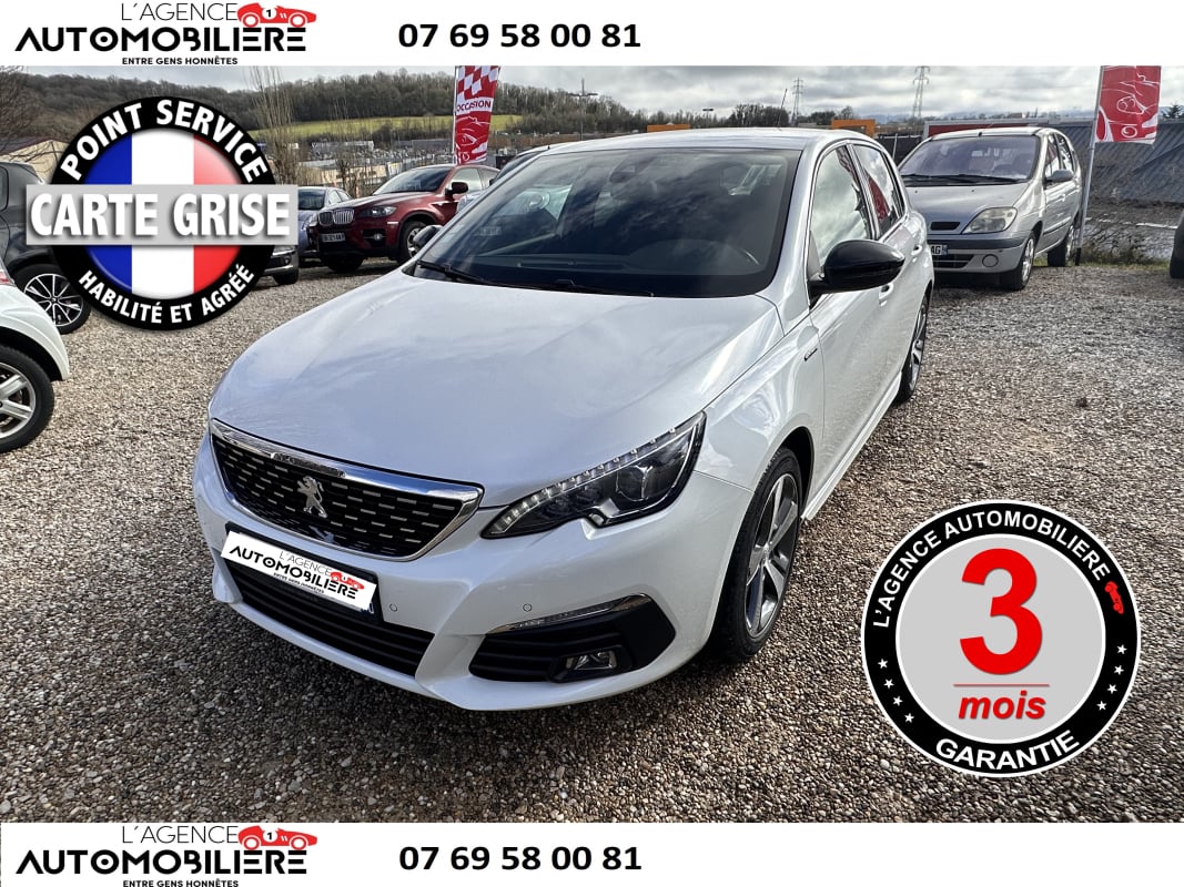 Peugeot 308 1.2 THP Puretech EAT8 130 cv GTLINE Boîte auto GARANTIE 3 MOIS — 1