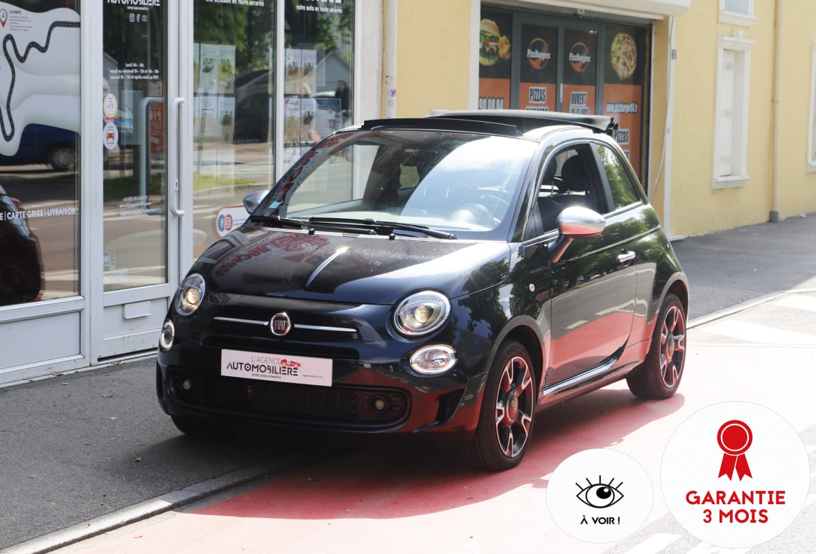 Fiat 500 C Ph.III 1.2 MPi 69 ROCKSTAR BVM5 (Carplay, JA 16", Radars arrières..) — 1