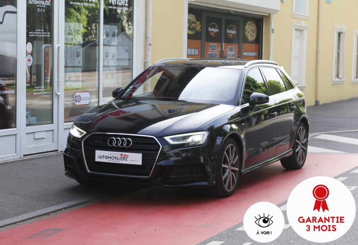 Audi A3 Sportback Facelift 2.0 TDI 184 S Line Plus Quattro S-Tronic6 (Origine FR, Virtual, Sièges chauffants...) — 1