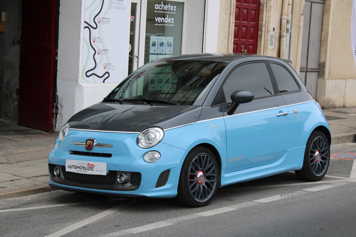 Abarth 500 595 1.4 T-JET 160 TURISMO (FlexFuel, palettes aux volant) — 1