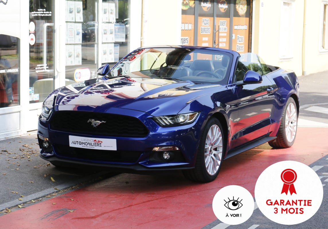 Ford Mustang Cabriolet 2.3 EcoBoost 317 BVA6 (Entretien à jour, Sièges chauffants & ventilés, Pas de Malus...) — 1