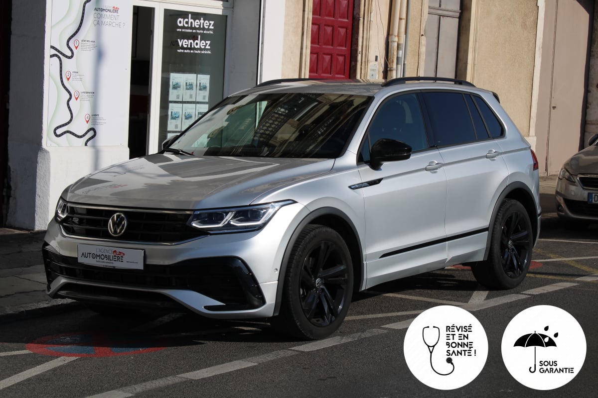 Volkswagen Tiguan 2.0 TDI 150 BLACK EDITION R-LINE DSG BVA (1ère main, iCockpit, Ambiance LED, Carplay, Caméra,..) — 1