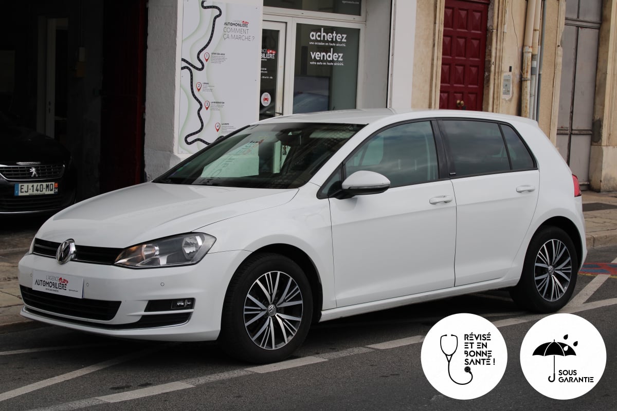 Volkswagen Golf 1.4 TSI 125 BLUEMOTION ALLSTAR DSG BVA (Caméra de recul, CarPlay, Critair 1..) — 1