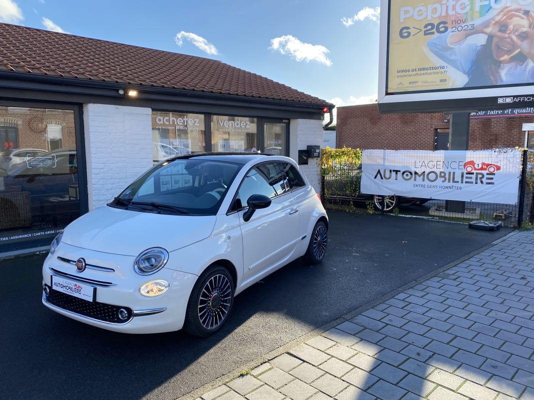 Fiat 500 1.2 69 ch Lounge TOIT PANORAMIQUE — 1