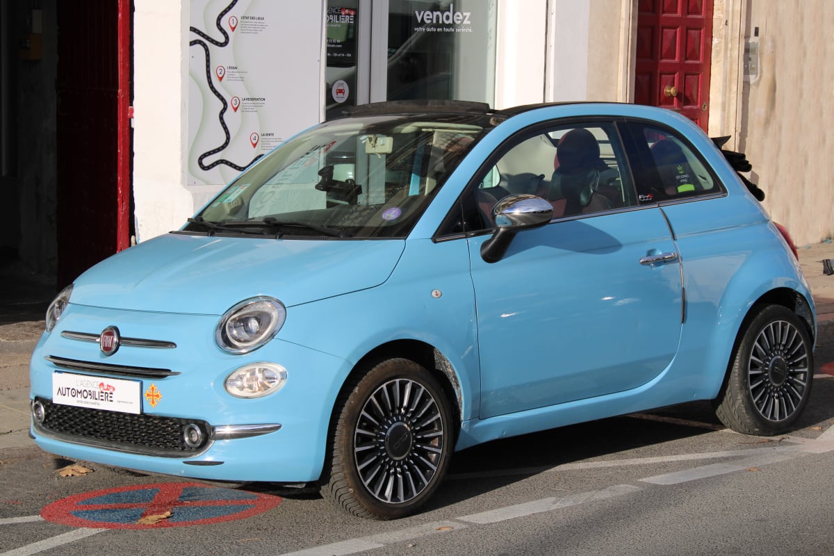 Fiat 500 1.2 70 CLUB ( 1ère main, Cabriolet, Radar Arr, GPS ... ) — 1