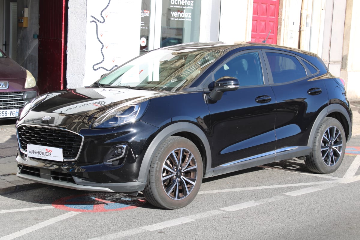 Ford Puma 1.0 HYBRID ECOBOOST 125 MHEV TITANIUM (1ère main, attelage amovible, Entretien complet Ford,..) — 1