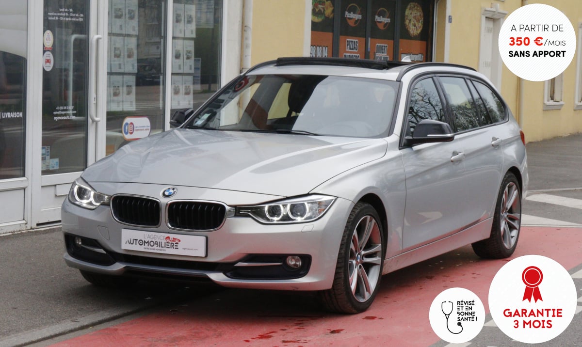 BMW Série 3 Touring (F31) 318d 143 Sport BVA (Volant M Sport, Toit ouvrant, Cuir) — 1