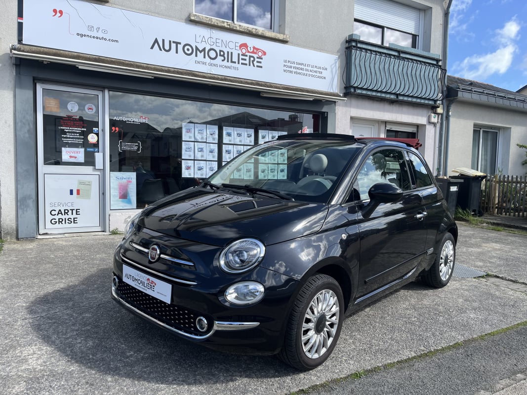 Fiat 500 Cabriolet 1.2 69cv Lounge - Distribution neuve — 1