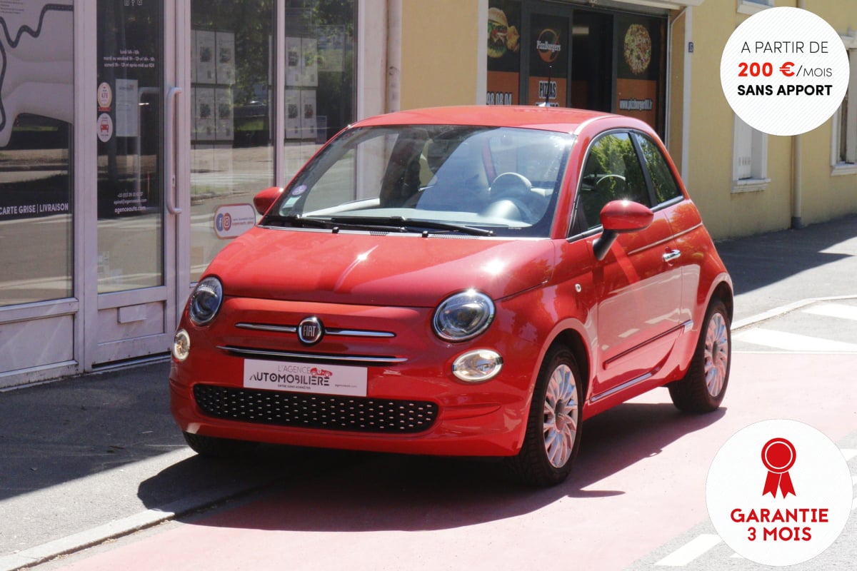 Fiat 500 Ph.III 1.0 Hybrid 69 Lounge BVM (1ère main, Carplay, Limiteur & Régulateur...) — 1