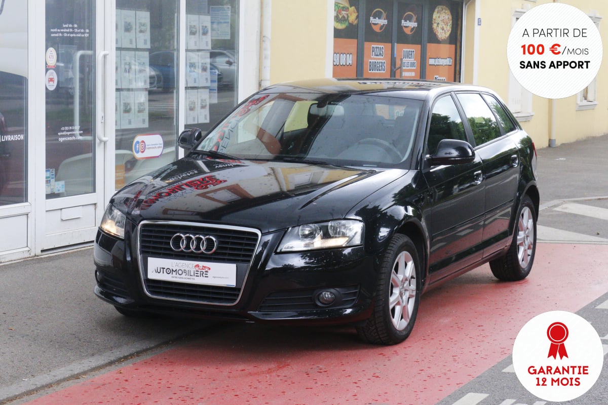 Audi A3 Sportback 1.6 TDI 105 Ambiente BVM (Distri à jour, Clim bi-zone, Régulateur) — 1