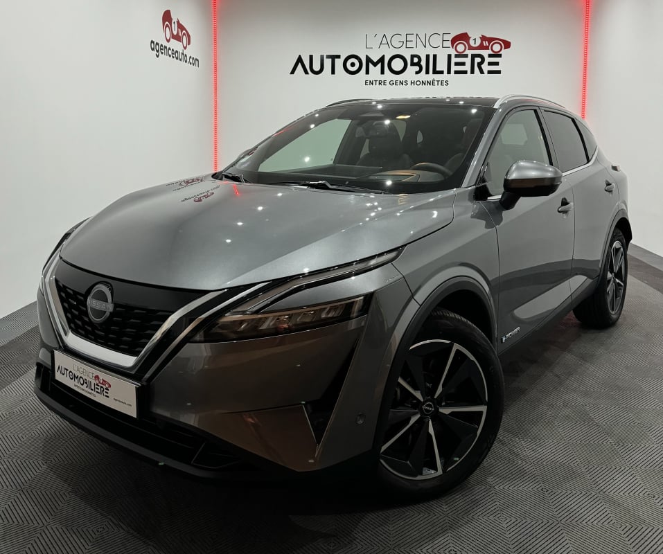 Nissan Qashqai QASHQAI III TEKNA E-POWER MILD HYBRID 158CV BVA TOIT PANO/CAMERA 360°/CARPLAY/HAYON ELECT/CUIR-TISSU — 1