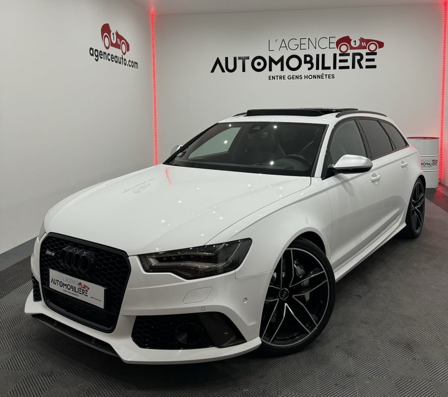 Audi RS6 RS6 AVANT C7 4.0 V8 560CV TIPTRONIC HUD/B&O/SIEGES CUIR RS CHAUF AV-AR/TOIT PANO/VISION NUIT/CARBONE — 1