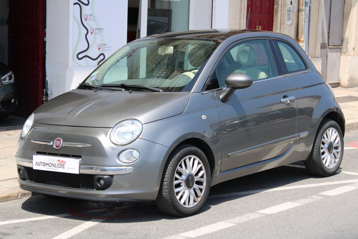 Fiat 500 1.2 70 LOUNGE DUALOGIC BVA (Toit panoramique, climatisation,..) — 1