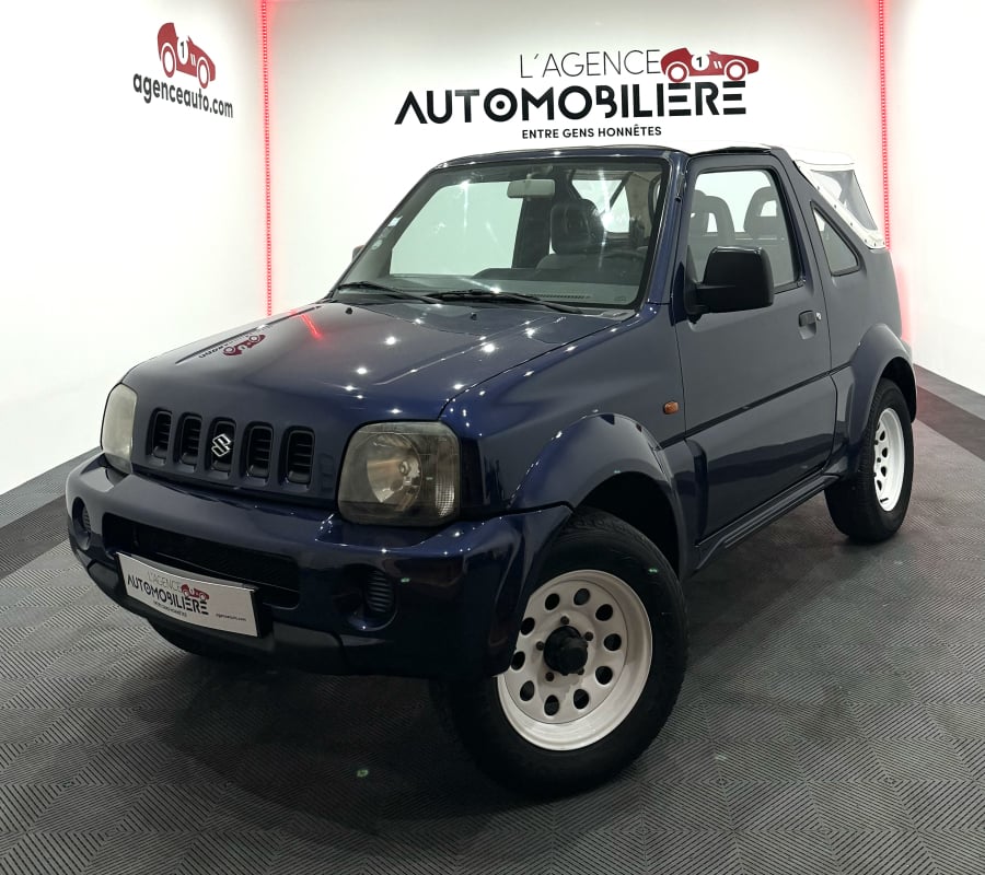 Suzuki Jimny JIMNY CABRIOLET 4WD 1.3 i 16V 80CV BVM5 4 PLACES/CAPOTE BLANCHE NEUVE/PEINTURE BLEU NEUVE — 1