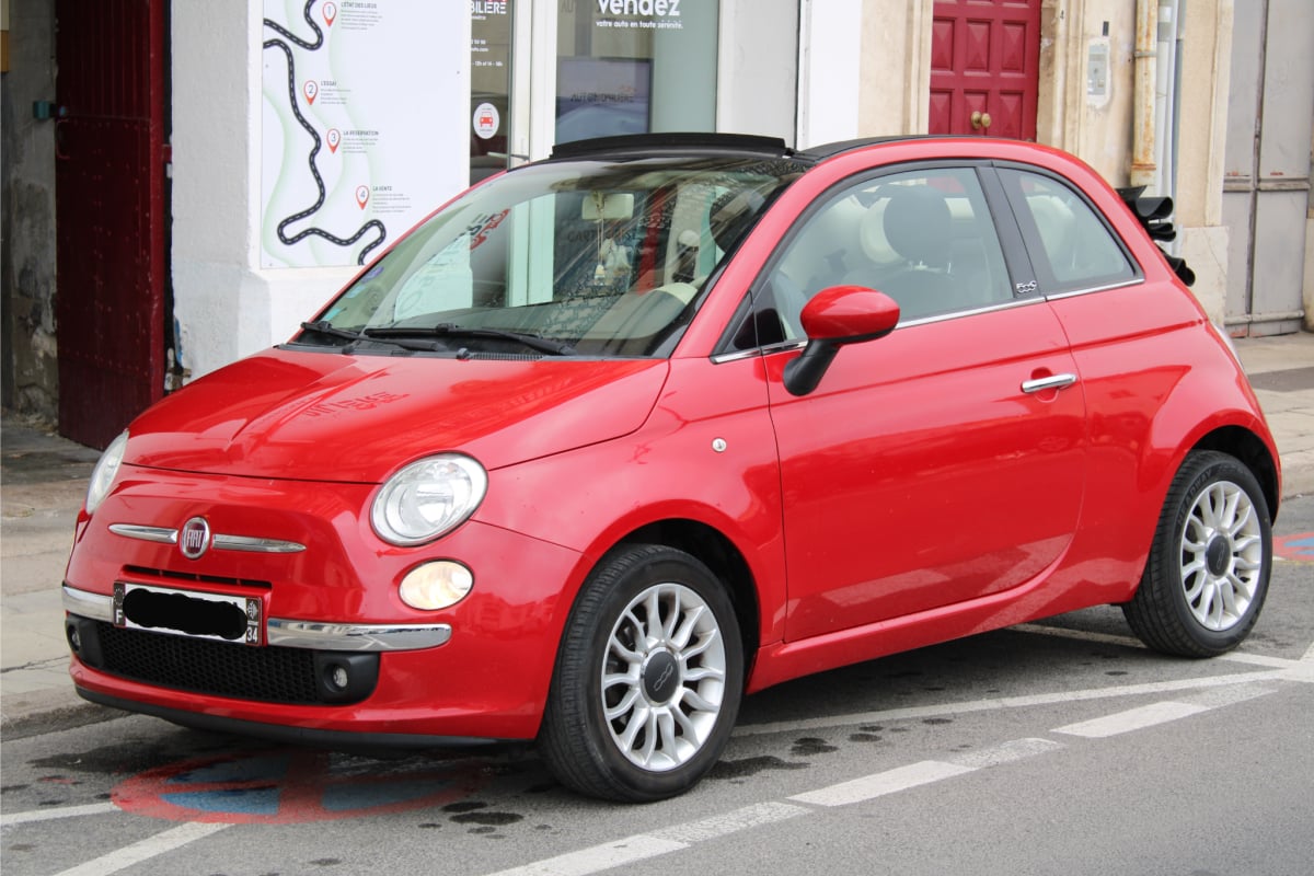 Fiat 500 CABRIOLET 1.2 70 LOUNGE ( Distribution changée, Radar Arr, Clim ... ) — 1