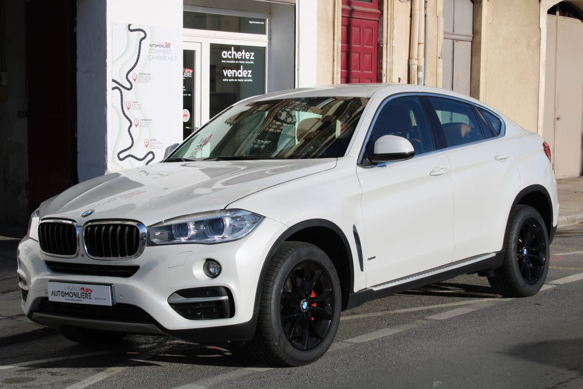 BMW X6 3.0 D 260 LOUNGE PLUS XDRIVE BVA (Caméra 360, LED Intérieur, Sièges chauffants,..) — 1