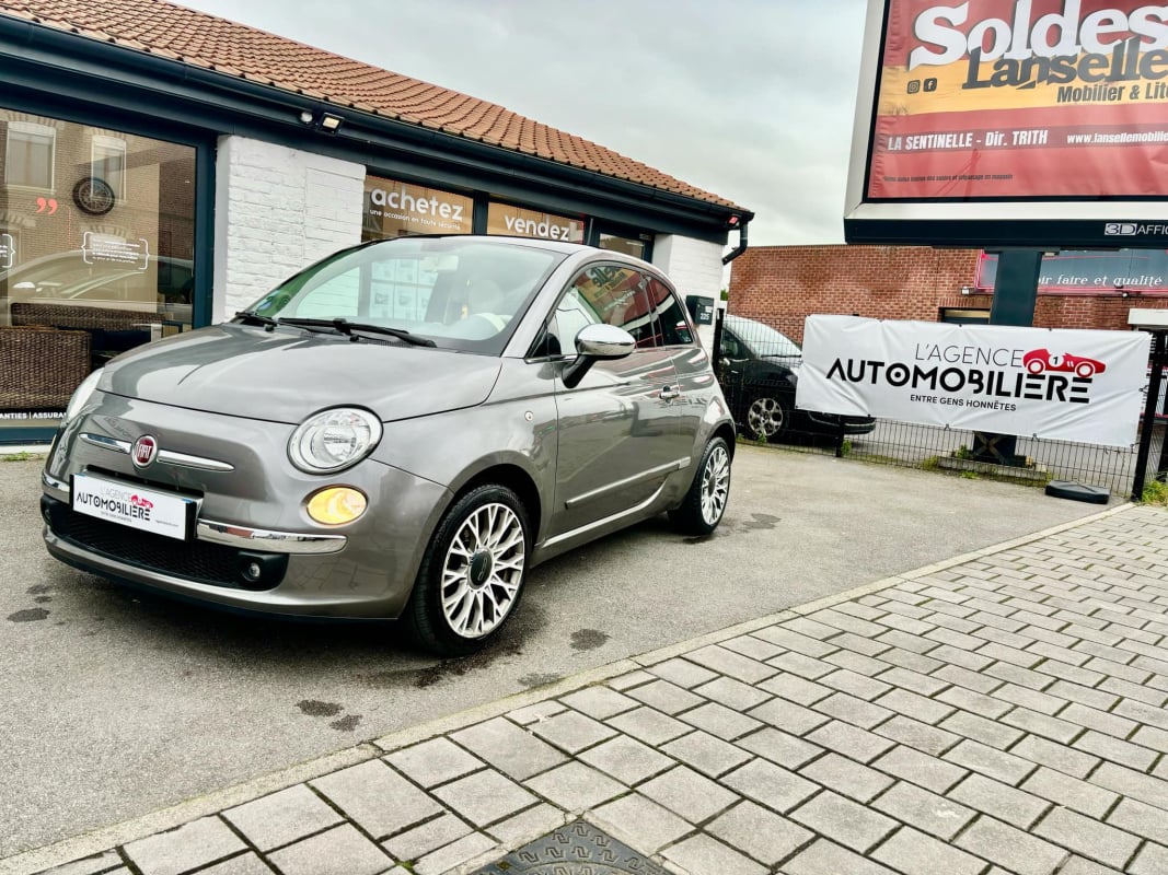 Fiat 500 1.2 69CV LOUNGE CUIR ( TOIT PANORAMIQUE ) — 1