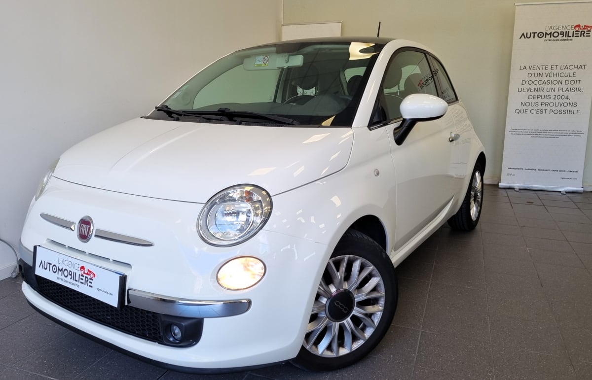 Fiat 500 1.2 Lounge 69ch BVA - Toit panoramique — 1