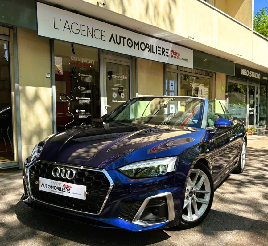 Audi A5 Cabriolet CABRIOLET 40 TFSI 204 S LINE S TRONIC 7 1ERE MAIN, FRANCAISE, FAIBLE KMS — 1