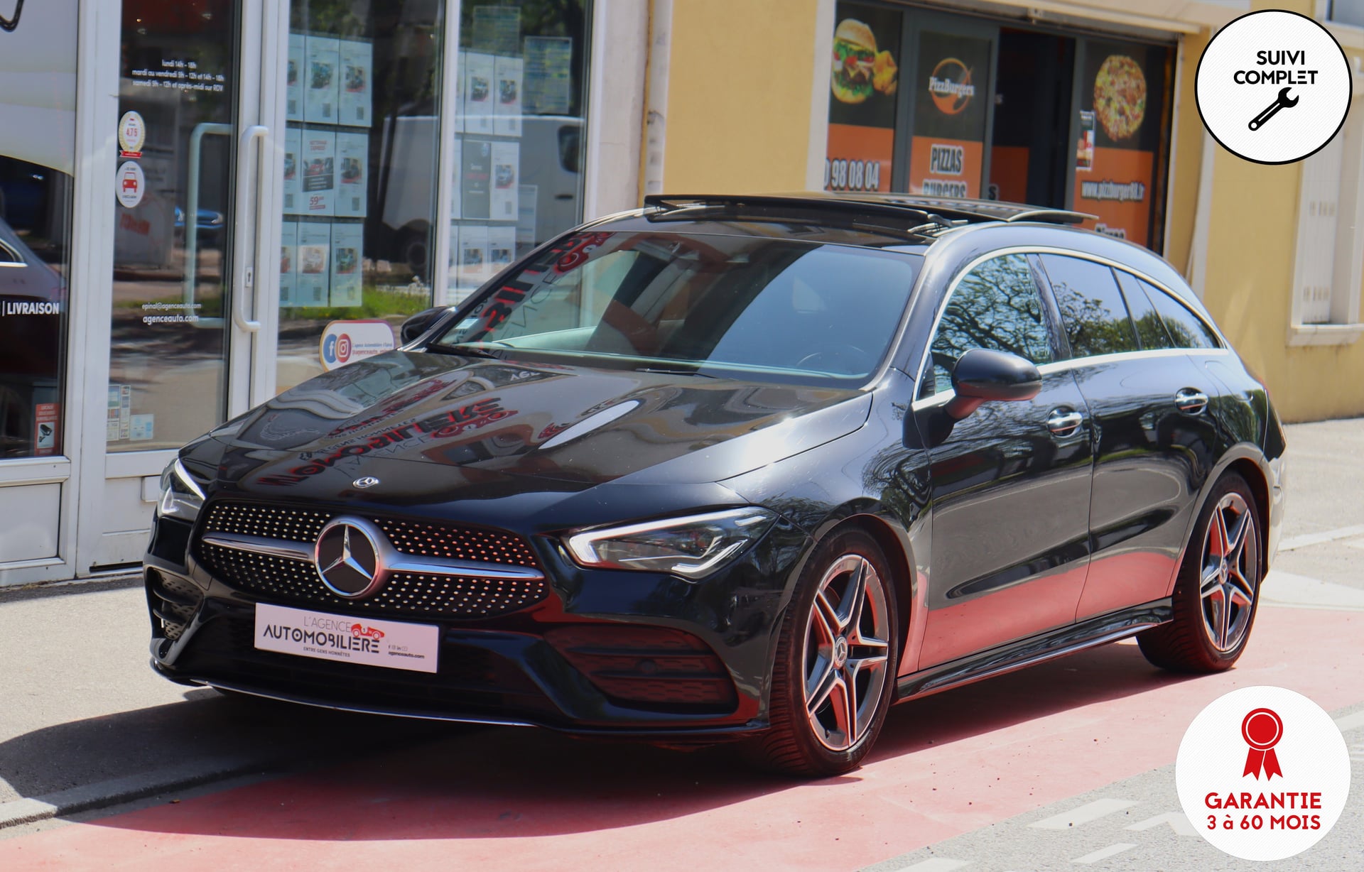 Mercedes-Benz Classe CLA Shooting Brake 200 d 150 AMG Line 8G-DCT (Suivi Mercedes, Toit ouvrant, LED)
