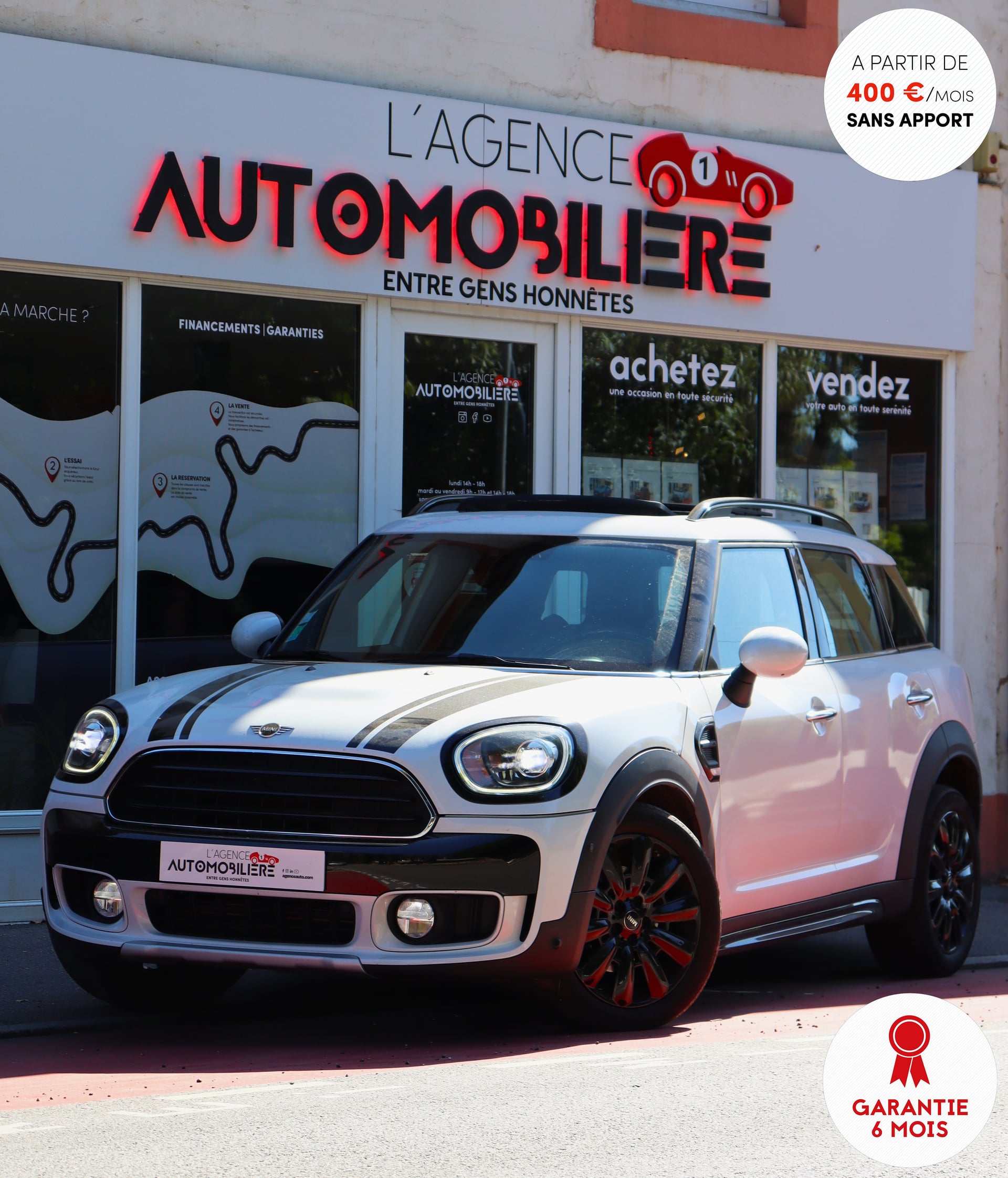 Mini Countryman 2.0 150 Exquisite BVA8 (Toit ouvrant, CarPlay)