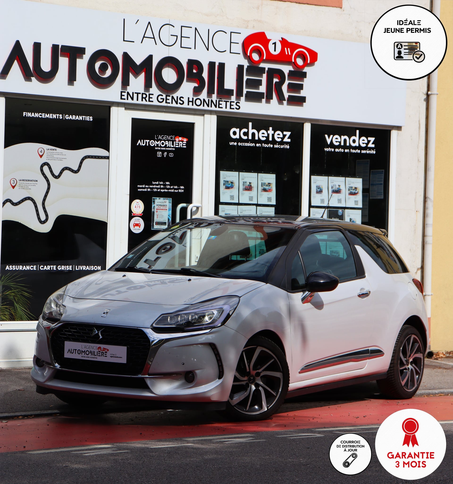 Citroen DS3 1.6 BlueHDI 100 Sport Chic BVM (Kit distribution à jour)