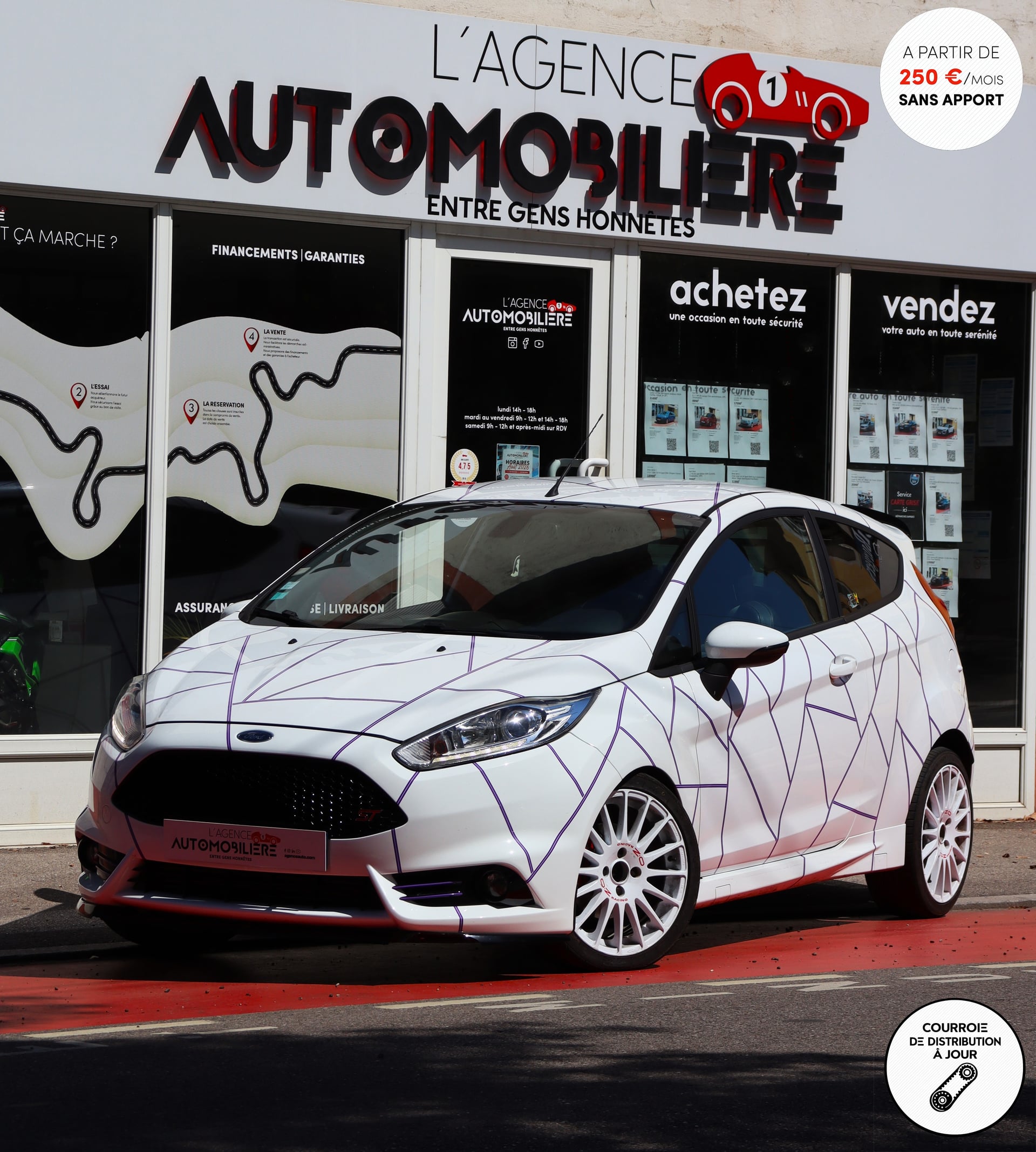 Ford Fiesta ST 1.6 EcoBoost 182 BVM (Stage 1, Distribution & Embrayage à jour)