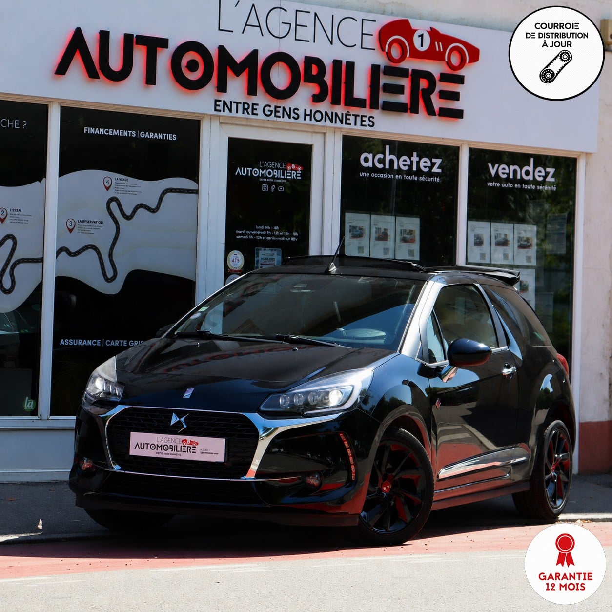 DS DS3 Cabriolet 1.2 i 110 Performance Line EAT6 (Garantie 12 mois, Distribution à jour)