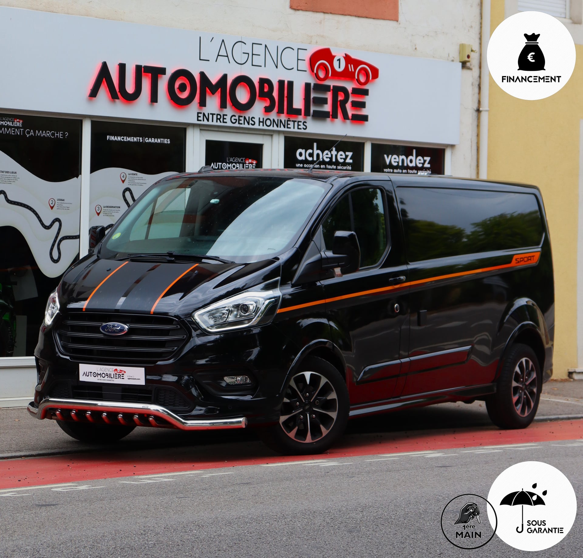 Ford Custom Transit Custom 2.0 TDCi 170 Sport (1ère main, CarPlay, Caméra)