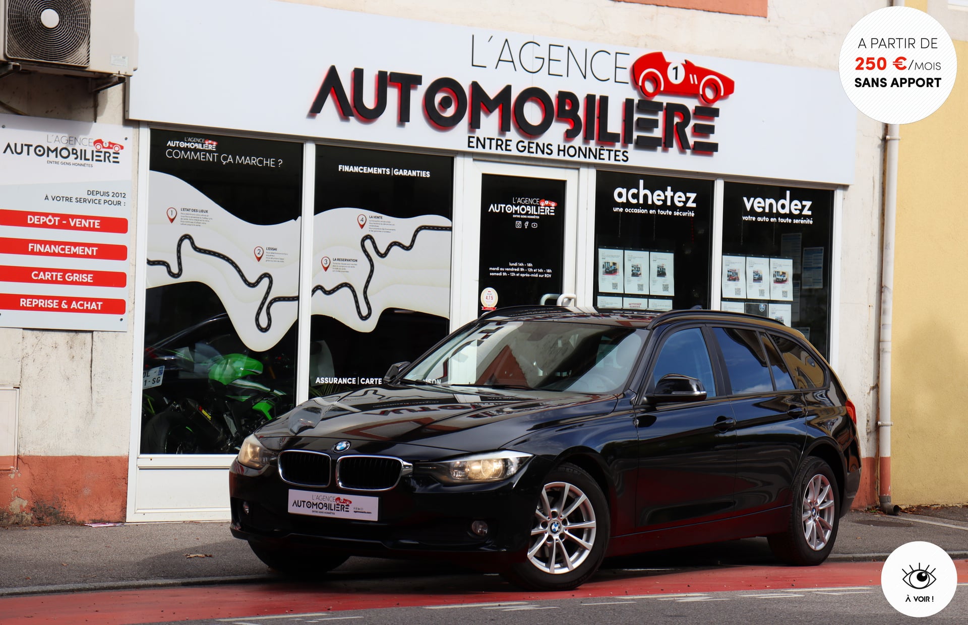 BMW Série 3 (F31) Touring 318d 143 Lounge (Hayon électrique, Démarrage confort)