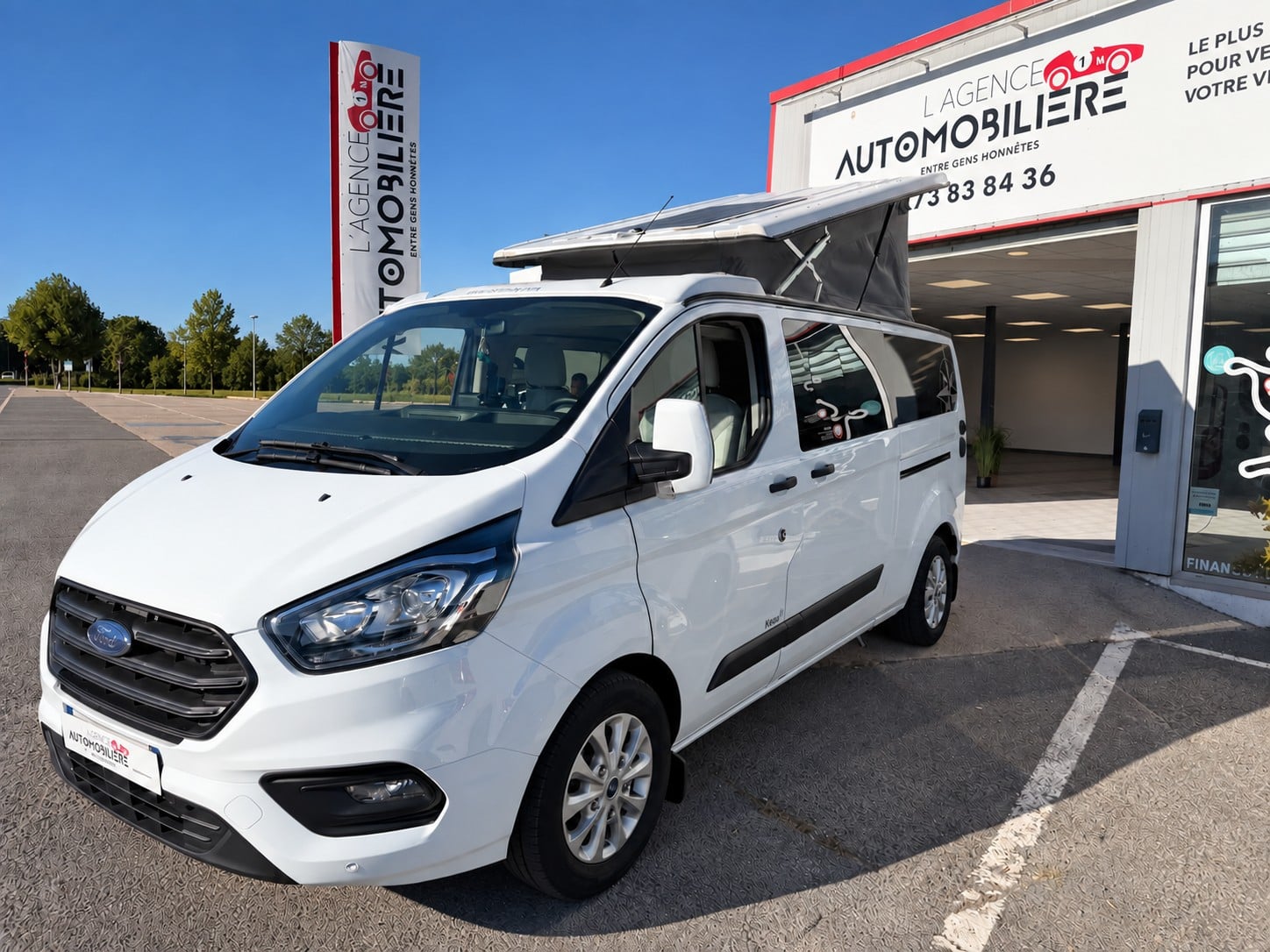 Ford Transit Custom Fg Westfalia Kelsey 170 cv BVA – 2024 – 18 000 km – Aménagement Complet – Panneau Solaire