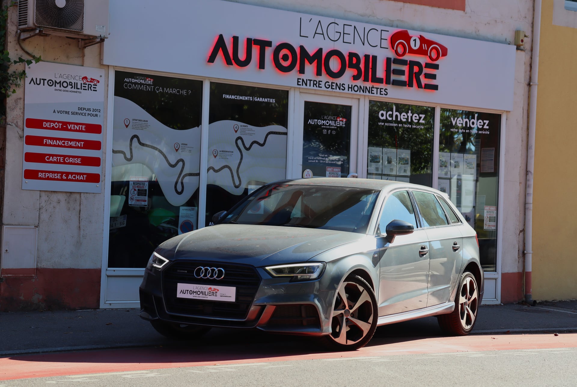 Audi A3 Sportback 2.0 TDI 184 S-Line Plus Quattro S-Tronic7 (Méplat, Virtual, CarPlay)