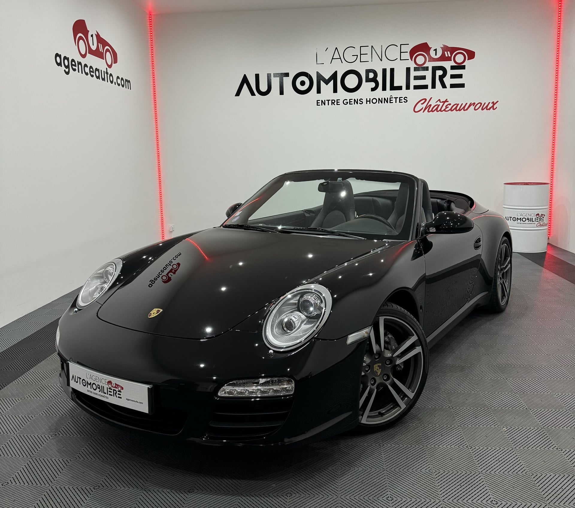 Porsche 911 997 PH2 BLACK EDITION CARRERA CAB 3.6 345CV PDK SIEGES CUIR CHAUF/ECHAP SPORT/PCM/CLIM AUTO/HI-FI BOSE/JTES TURBO 19'