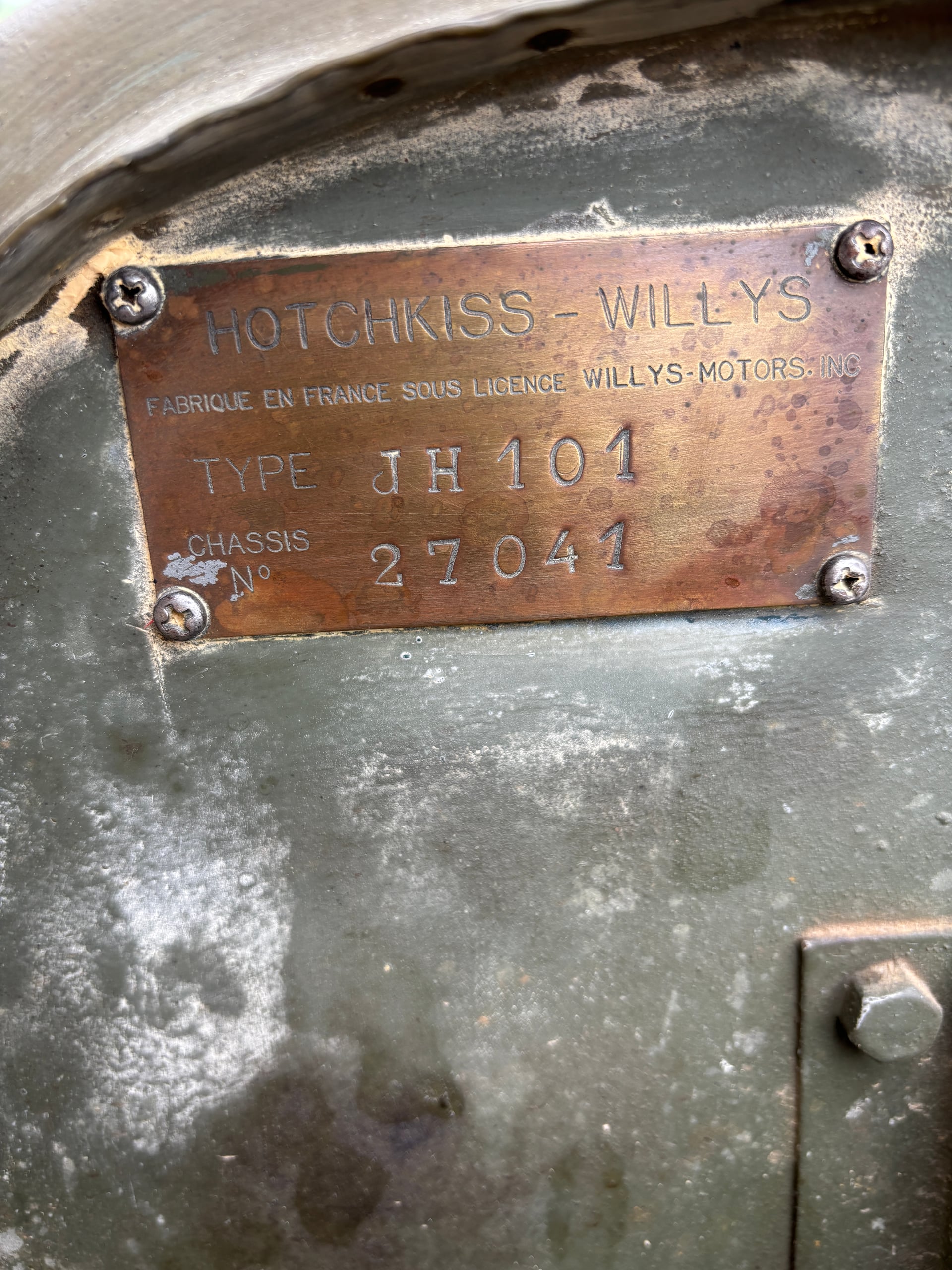 Hotchkiss JH101 Willis - 13 cv - Remorque fournie — 31
