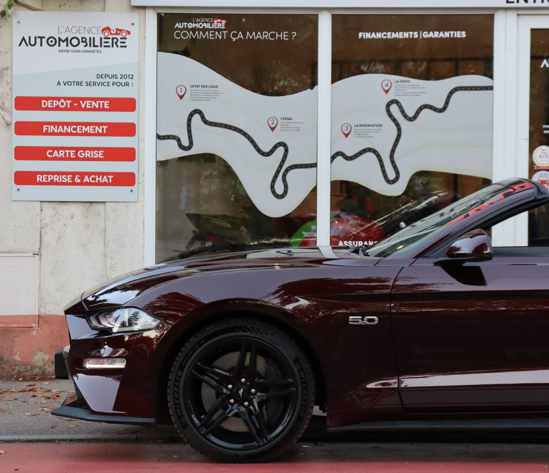 Ford Mustang Ph.II Cabriolet GT 5.0 V8 450 (Pas de malus, Suivi FORD) — 2