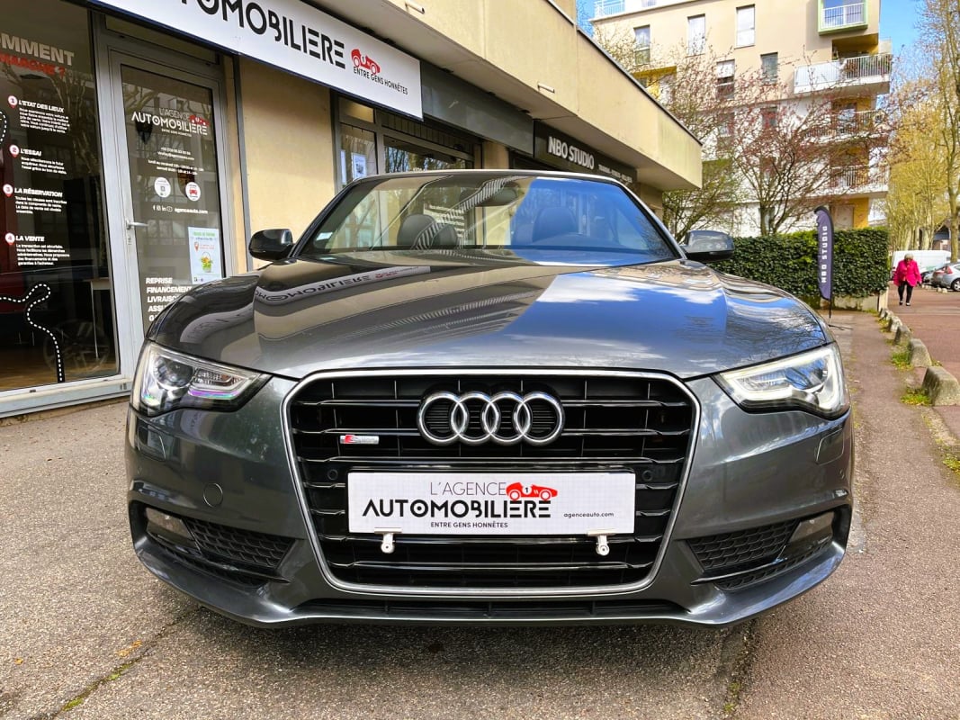 Audi A5 Cabriolet (2) CABRIOLET 1.8 TFSI 170 S LINE CUIR NAPPA NOIR, GRIS DAYTONA — 2