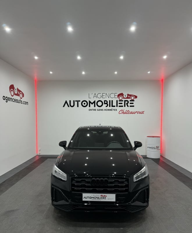 Audi Q2 S-LINE PLUS 35 TFSI 150CV S-TRONIC 7 I-COCKPIT/KEYLESS/SIEGE CUIR-TISSU CHAUF/HAYON ELEC/CARPLAY/PK BLACK/FX MATRIX LED/1ère MAIN — 2