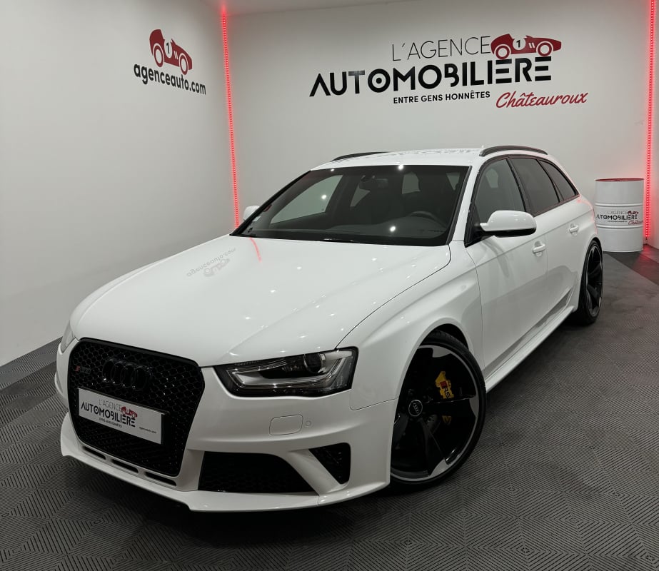 Audi RS4 B8 AVANT V8 4.2 FSI 450CV TIPTRONIC QUATTRO SIEGES CUIR RS/KEYLESS/JANTES 20' ROTOR+ETRIERS OR/HAYON ELECT/GPS/REGUL/MULTIMEDIA/ECHAP RS — 1