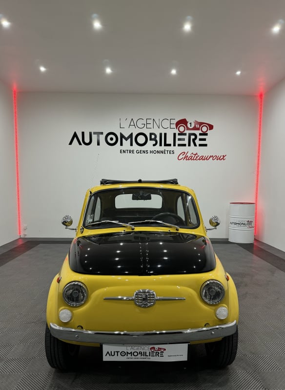 Fiat 500 R 595cm3 MOTEUR + BOITE SYNCHRO + EMBRAYAGE= NEUF/RENOVATION COMPLETE/CAPOTE NOIR/SIEGES CUIR NOIR/JTES ALU/ECHAPPEMENT INOX — 2