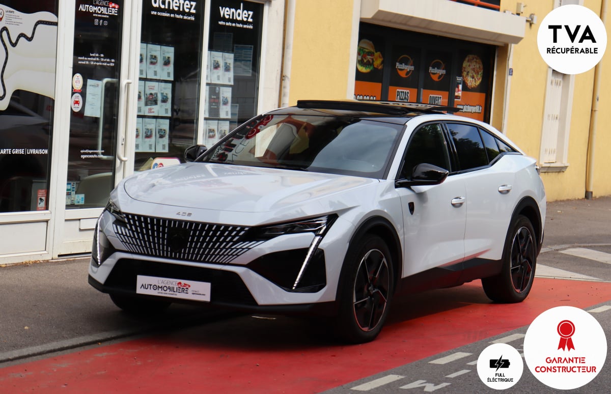 Peugeot 408 e-408 210 GT (58 kWh - TVA récupérable, Toit ouvrant, Focal, CarPlay)