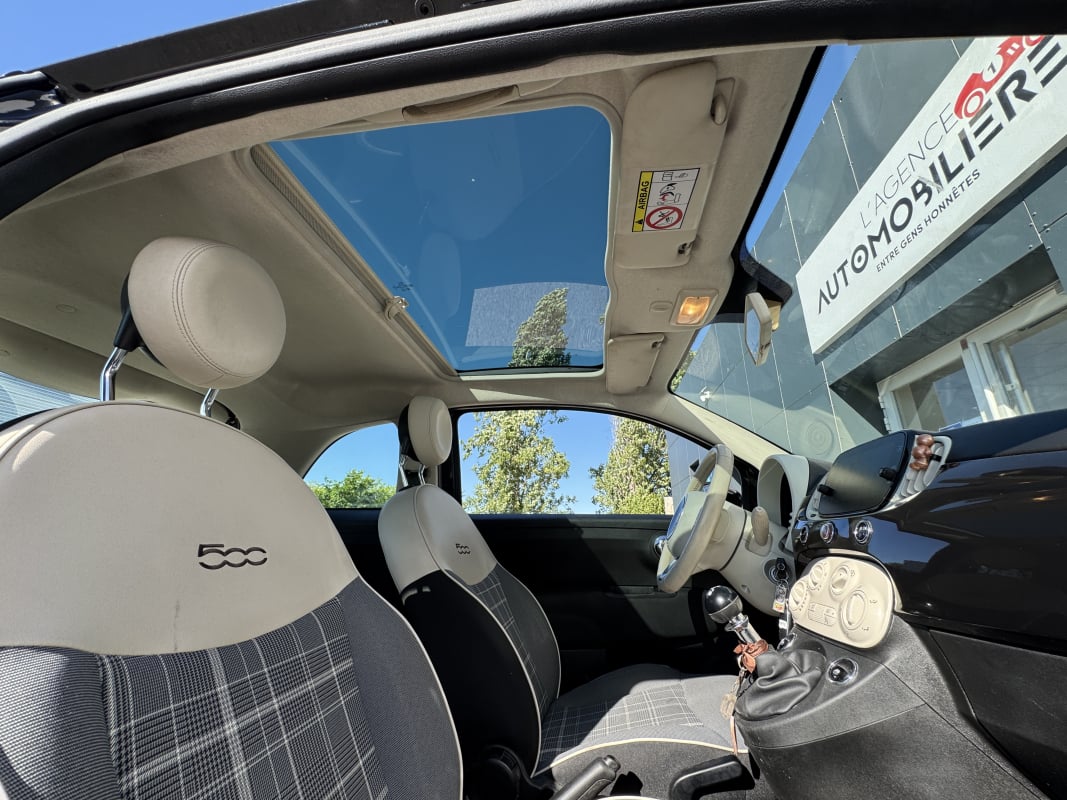 Fiat 500 1.2i LOUNGE 69ch TOIT PANORAMIQUE / CARPLAY — 25