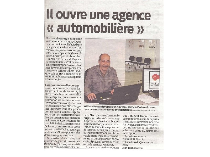 article dans le journal Sud Ouest